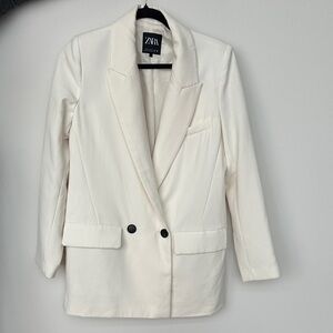 Zara Women's Elegant Off-White Blazer